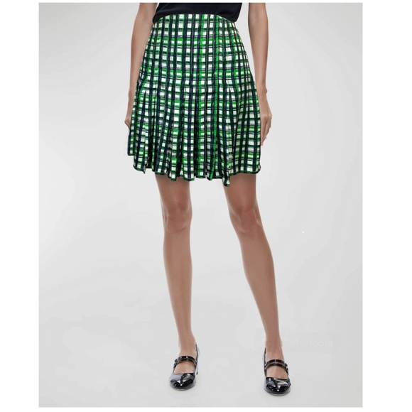 Carolina Herrera Dresses & Skirts - Carolina Herrera Plaid Silk Pleated Skirt